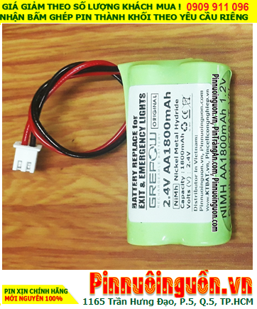 Pin sạc 2.4V-AA1800mAh, Pin sạc NiMh 2.4V-AA1800mAh, Pin sạc công nghiệp 2.4V-AA1800mAh chính hãng