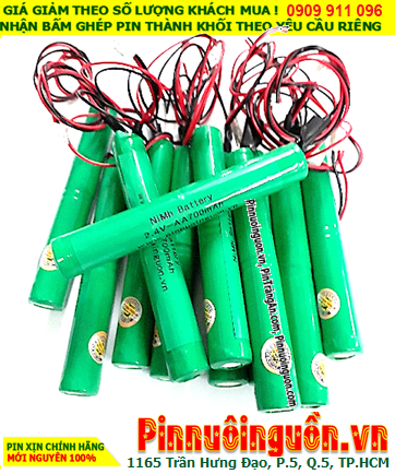 Pin sạc 2.4v-AA700mAh; Pin sạc NiMh 2.4v-AA700mAh, Pin sạc công nghiệp 2.4v-AA700mAh chính hãng