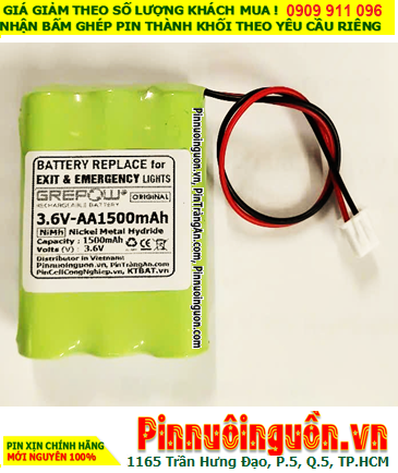 Pin sạc 3.6v-AA1500mAh, Pin sạc NiMh 3.6v-AA1500mAh, Pin sạc công nghiệp 3.6v-AA1500mAh chính hãng