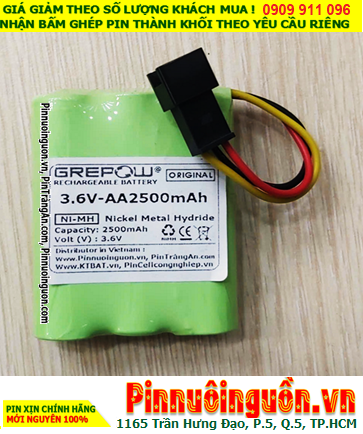 Pin sạc 3.6v-AA2500mAh, Pin sạc NiMh 3.6v-AA2500mAh, Pin sạc công nghiệp 3.6v-AA2500mAh chính hãng