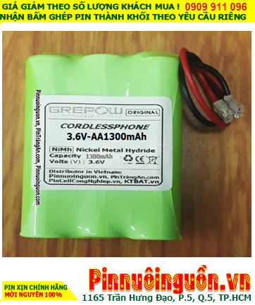 Pin sạc 3.6v-AA1300mAh, Pin sạc NiMh 3.6v-AA1300mAh, Pin sạc công nghiệp 3.6v-AA1300mAh chính hãng