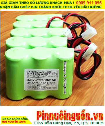 Pin sạc 3.6v-C2500mAh, Pin sạc NiMh 3.6v-C2500mAh, Pin sạc công nghiệp 3.6v-C2500mAh chính hãng