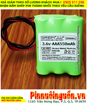 Pin sạc 3.6v-AAA550mAh, Pin sạc NiMh 3.6v-AAA550mAh, Pin sạc công nghiệp 3.6v-AAA550mAh chính hãng