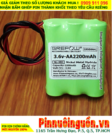 Pin sạc 3.6v-AA2200mAh, Pin sạc NiMh 3.6v-AA2200mAh, Pin sạc công nghiệp 3.6v-AA2200mAh chính hãng