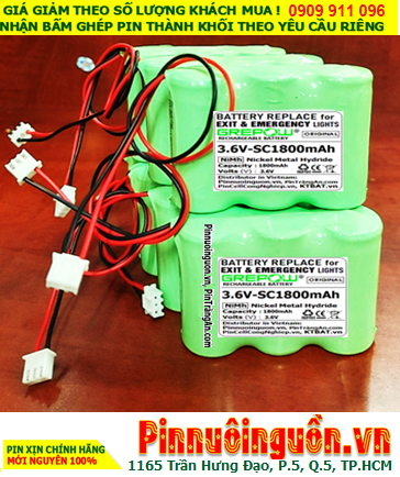 Pin sạc 3.6v-SC1800mAh, Pin sạc NiMh 3.6v-SC1800mAh, Pin sạc công nghiệp 3.6v-SC1800mAh chính hãng