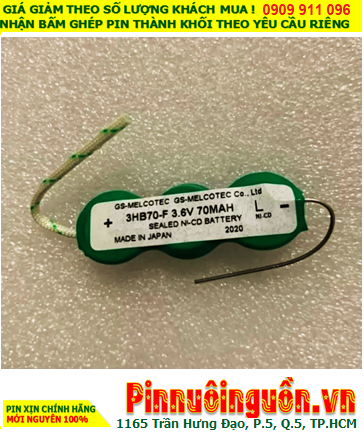 Pin sạc 3.6v-70mAh, 3/V70H, Pin sạc NiMh 3.6v-70mAh, 3/V70H, Pin nuôi nguồn 3.6v-70mAh, 3/V70H