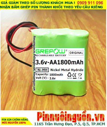 Pin sạc 3.6v-AA1800mAh, Pin sạc NiMh 3.6v-AA1800mAh, Pin sạc công nghiệp 3.6v-AA1800mAh chính hãng