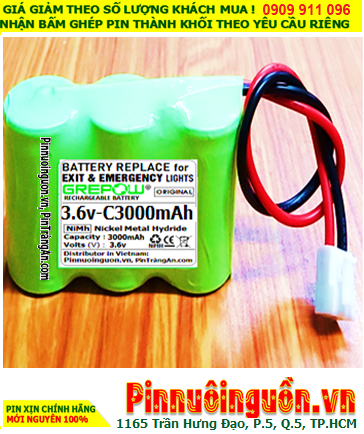 Pin sạc 3.6v-C3000mAh, Pin sạc NiMh 3.6v-C3000mAh, Pin sạc công nghiệp 3.6v-C3000mAh chính hãng