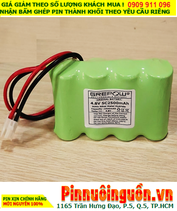 Pin sạc 4.8v-SC2500mAh, Pin sạc NiMh 4.8v-SC2500mAh, Pin GREPOW 4.8v-SC2500mAh chất lượng cao