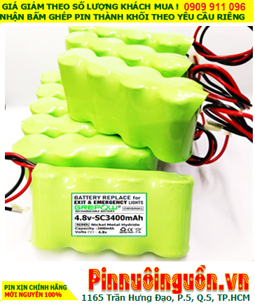 Pin sạc 4.8v-SC3400mAh, Pin sạc NiMh 4.8v-SC3400mAh, Pin GREPOW 4.8v-SC3400mAh chất lượng cao