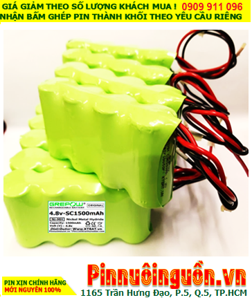 Pin sạc 4.8v-SC1500mAh, Pin sạc NiMh 4.8v-SC1500mAh, Pin GREPOW 4.8v-SC1500mAh chất lượng cao