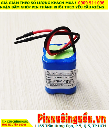 Pin sạc 4.8v-2/3AAA-350mAh, Pin sạc NiMh 4.8v-2/3AAA-350mAh chất lượng cao