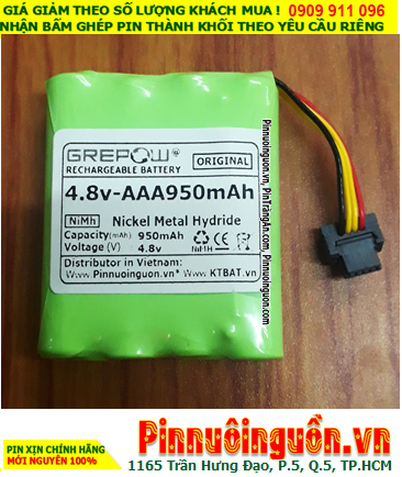 Pin sạc 4.8v-AAA950mAh, Pin sạc NiMh 4.8v-AAA950mAh, Pin GREPOW 4.8v-AAA950mAh chất lượng cao