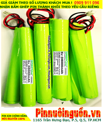 Pin sạc 6v-D5000mAh, Pin sạc NiMh 6v-D5000mAh, Pin GREPOW 6v-D5000mAh chất lượng cao