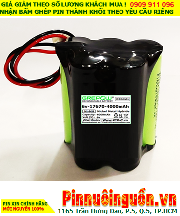 Pin sạc 6V-17670-4000mAh, Pin sạc công nghiệp chất lượng cao 6V-17670-4000mAh chính hãng