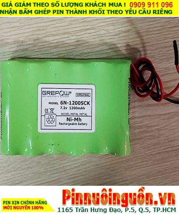 Pin sạc GREPOW 6N-1200SCK, Pin nuôi nguồn 7.2v-SC2000mAh (6N-1200SCK) chính hãng