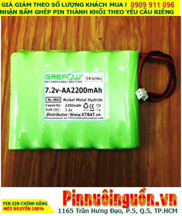 Pin sạc 7.2v-AA2200mAh, Pin sạc NiMh 7.2v-AA2200mAh, Pin GREPOW 7.2v-AA2200mAh chất lượng cao