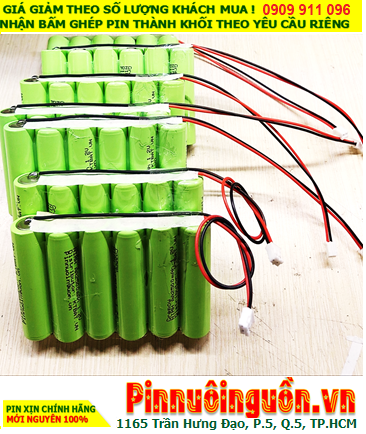 Pin sạc 7.2v-AA2500mAh, Pin sạc NiMh 7.2v-AA2500mAh, Pin sạc công nghiệp 7.2v-AA2500mAh chính hãng