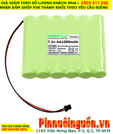 Pin sạc 7.2v-AA1000mAh, Pin sạc NiMh 7.2v-AA1000mAh, Pin GREPOW 7.2v-AA1000mAh chất lượng cao