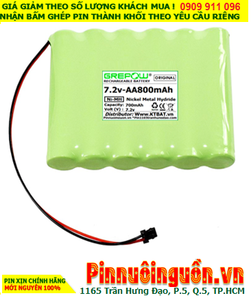 Pin sạc 7.2v-AAA800mAh, Pin sạc NiMh 7.2v-AAA800mAh, Pin GREPOW 7.2v-AAA800mAh chất lượng cao