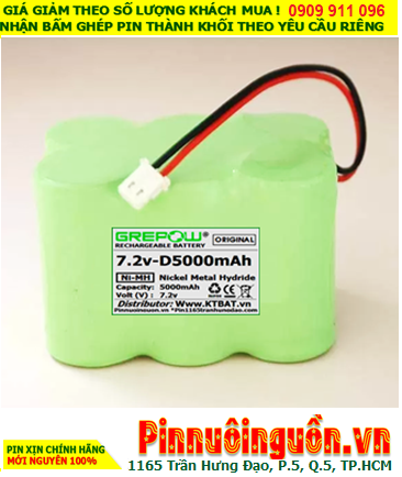 Pin sạc 7.2v-D5000mAh, Pin sạc NiMh 7.2v-D5000mAh, Pin GREPOW 7.2v-D5000mAh chất lượng cao