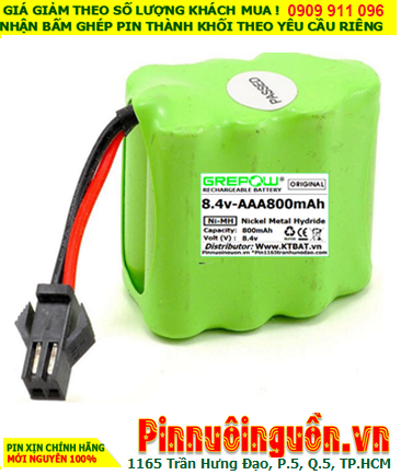 Pin sạc 8.4v-AAA800mAh, Pin sạc NiMh 8.4v-AAA800mAh, Pin GREPOW 8.4v-AAA800mAh chất lượng cao