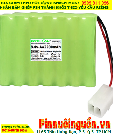 Pin sạc 8.4v-AA2200mAh, Pin sạc NiMh 8.4v-AA2200mAh, Pin GREPOW 8.4v-AA2200mAh chất lượng cao