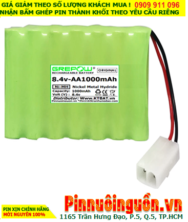 Pin sạc 8.4v-AA1000mAh, Pin sạc NiMh 8.4v-AA1000mAh, PIN GREPOW 8.4v-AA1000mAh chất lượng cao