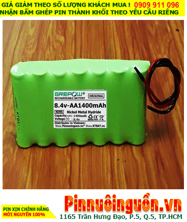 Pin sạc 8.4v-AA1400mAh, Pin sạc NiMh 8.4v-AA1400mAh, Pin GREPOW 8.4v-AA1400mAh