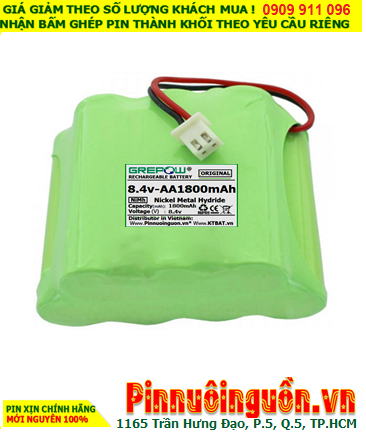 Pin sạc 8.4v-AA1800mAh, Pin sạc NiMh 8.4v-AA1800mAh, Pin GREPOW 8.4v-AA1800mAh chất lượng cao