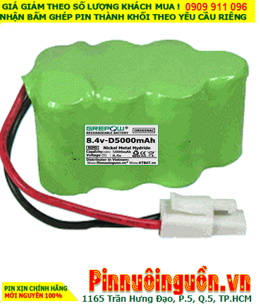 Pin sạc 8.4v-D5000mAh, Pin sạc NiMh 8.4v-D5000mAh, Pin GREPOW 8.4v-D5000mAh chính hãng