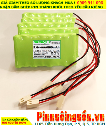 Pin sạc 9.6v-AAA800mAh, Pin sạc NiMh 9.6v-AAA800mAh, Pin nuôi nguồn 9.6v-AAA800mAh