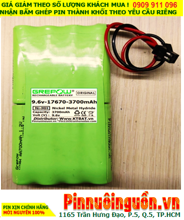 Pin sạc 9.6v-17670-3700mAh, Pin sạc NiMh 9.6v-17670-3700mAh, Pin nuôi nguồn 9.6v-17670-3700mAh