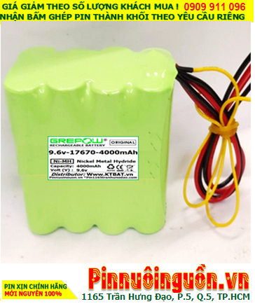 Pin sạc 9.6v-17670-4000mAh, Pin sạc NiMh 9.6v-17670-4000mAh, Pin nuôi nguồn 9.6v-17670-4000mAh