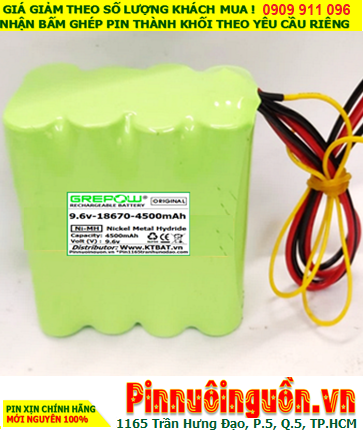 Pin sạc 9.6v-18670-4500mAh, Pin sạc NiMh 9.6v-18670-4500mAh, Pin nuôi nguồn 9.6v-18670-4500mAh