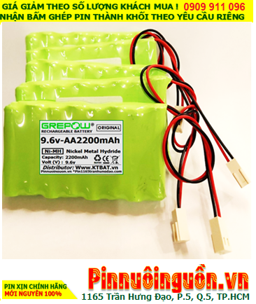 Pin sạc 9.6v-AA2200mAh, Pin sạc NiMh 9.6v-AA2200mAh, Pin nuôi nguồn 9.6v-AA2200mAh