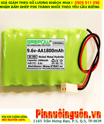 Pin sạc 9.6v-AA1800mAh, Pin sạc NiMh 9.6v-AA1800mAh, Pin nuôi nguồn 9.6v-AA1800mAh