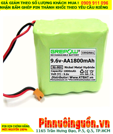 Pin sạc 9.6v-AA1800mAh, Pin sạc NiMh 9.6v-AA1800mAh, Pin nuôi nguồn 9.6v-AA1800mAh