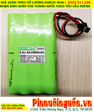 Pin sạc 9.6v-AA1000mAh, Pin sạc NiMh 9.6v-AA1000mAh, Pin nuôi nguồn 9.6v-AA1000mAh