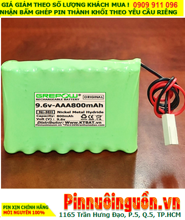 Pin sạc 9.6v-AAA800mAh, Pin sạc NiMh 9.6v-AAA800mAh, Pin nuôi nguồn 9.6v-AAA800mAh