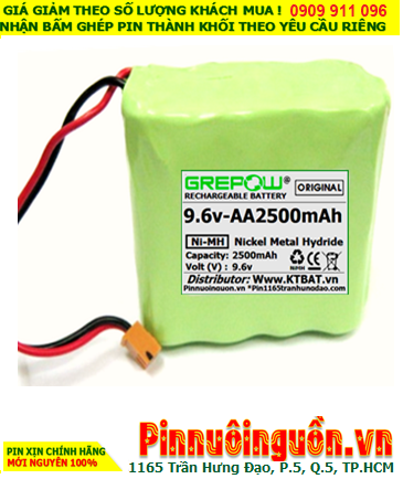 Pin sạc 9.6v-AA2500mAh, Pin sạc NiMh 9.6v-AA2500mAh, Pin nuôi nguồn 9.6v-AA2500mAh