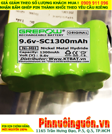 Pin sạc 9.6v-SC1300mAh, Pin sạc NiMh 9.6v-SC1300mAh, Pin nuôi nguồn 9.6v-SC1300mAh