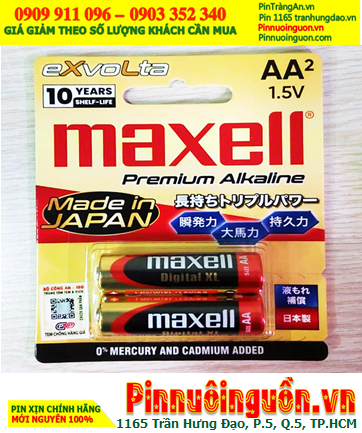 MAXELL LR6(W)/2B, Pin AA 1.5v Premium Alkaline MAXELL Evolta  LR6(W)XL LS, LR6(W)/2B, Xuất xứ NHẬT