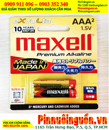 MAXELL LR03(W)/2B, Pin AA 1.5v Premium Alkaline MAXELL Evolta LR03(W)XL LS, LR03(W)/2B, Xuất xứ NHẬT