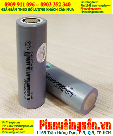 EVE INR21700/50E, Pin sạc 3.7v Lithium Li-ion EVE INR21700/50E (5000mAh, Xả 15A) chính hãng