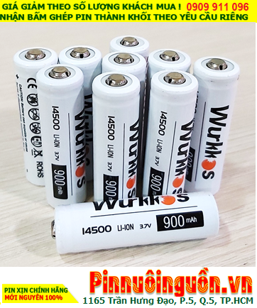 Pin WƯKKOS 14500, Pin sạc 3.7v Lithium Li-ion  WƯKKOS 14500 (AA 900mAh) chính hãng