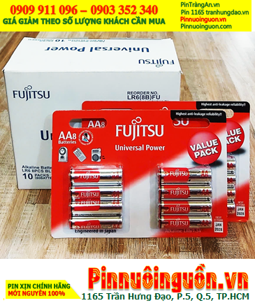 Combo 01hộp 10vỉ=80viên (Loại vỉ 8 viên) Pin AA 1.5v Fujitsu LR6(8B)FU-W-FI _Giá chỉ 849.000/Hộp