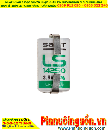 Pin Saft LS14250 _Pin LS14250; Pin nuôi nguồn PLC Saft LS14250 lithium 3.6v 1/2AA 1200mAh _Xuất xứ Pháp