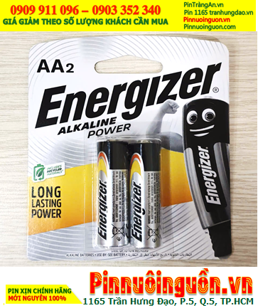 Energizer E91-BP2; Pin AA 1.5v Energizer E91-BP2 /LR6  Alkaline Power (Singapore) /MẪU MỚI