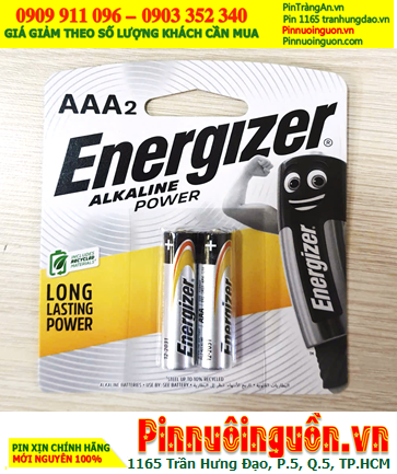 Energizer E92-BP2, Pin AAA 1.5v Energizer E92-BP2, LR03 Alkaline Power (Singapore) /MẪU MỚI